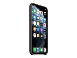 Apple - Baksidedeksel for mobiltelefon - silikon - svart - for iPhone 11 Pro Max