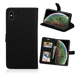iPhone XS Wallet Case Black Læder Læder Taske