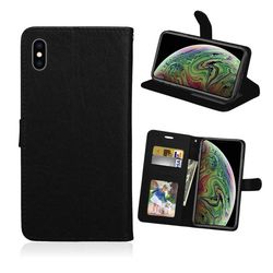 iPhone XS Wallet Case Black Læder Læder Taske