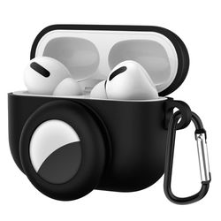 AirPods Pro silikonskall med AirTag-holder Sort
