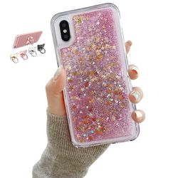 iPhone X/Xs - Moving Glitter 3D Bling Kuori / Suoja