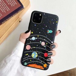 iPhone 13, Pro & Max case solar system planets stars rocket
