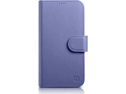 iCarer Wallet Case 2 i 1 deksel iPhone 14 Leather Flip Cover Anti-RFID lys lilla (WMI14220725-LP)