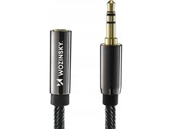 Wozinsky mini jack skjøtekabel (hunn-hann) AUX forlenger 3 m sort