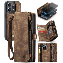 CASEME iPhone 15 Pro Retro Lommebok-deksel - Brun