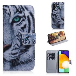 Lompakkokotelo Samsung Galaxy A55 - Valkoinen Tiikeri
