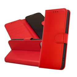 Samsung Galaxy A55 5G Book Case Fodral Mobilplånbok röd