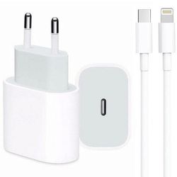 iPhone charger for Apple 11/12/13 USB-C power adapter 20W PD White