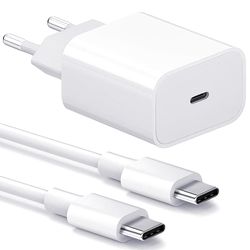 Lader til iPhone - Hurtiglader - Adapter + Kabel 20W USB-C
