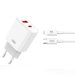 iPhone Hurtiglader 20W - USB-C PD-adapter med lynkabel