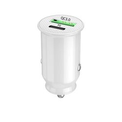 Biladapter för bil med cigarettuttag för Asus Zenfone 3 Zoom ZE553KL USB till USB Type C Snabb laddning 30W PD & QC 3.0 - 2 portar