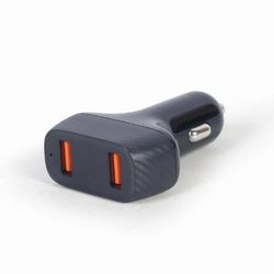 GEMBIRD mobiltelefonladdare Svart Bil - TA-U2QC3-CAR-01