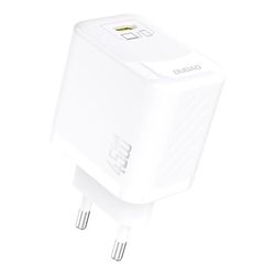 Dudao 45W GaN Väggladdare med USB-C och USB-C-kabel – Vit