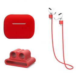 Silikonskal Med Hörlursband & Hållare AirPods Pro 2 Röd