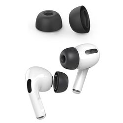 Ahastyle 1 Par AirPods Pro 2 Pluppar i Silikon Svart Medium