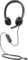 Microsoft Modern USB-C Headset til virksomheder - headset - on-ear - kablet - USB-C - sort - Certificeret til Microsoft Teams