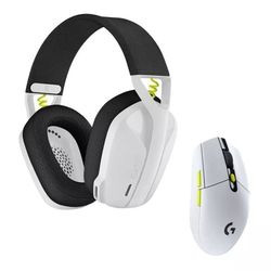 Logitech G305 Gaming Trådløs Mus og G435 Headset med Mikrofon Combo Hvid