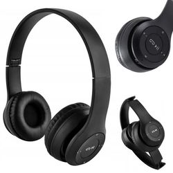 Trådlösa Bluetooth P47 hörlurar Multifunktionellt trådlöst/radio/SD-kort/samtal Svart