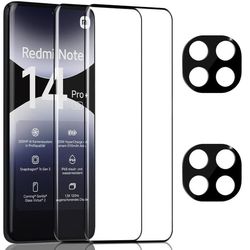 2-Pack Xiaomi Redmi Note 14 Pro Plus Skærmbeskyttelse & 2-Pack linsebeskyttelse - Hærdet Glas 9H - Super kvalitet 3D