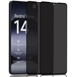2-Pack Xiaomi Redmi Note 14 Privacy Skærmbeskyttelse - Hærdet Glas 9H - Super kvalitet 3D