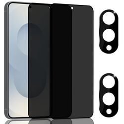 2-Pack Samsung S25 Edge Privacy Skærmbeskyttelse & 2-Pack linsebeskyttelse - Hærdet Glas 9H - Super kvalitet 3D