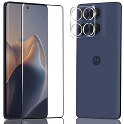 1-Pack Motorola Edge 60 Fusion Skærmbeskyttelse & 1-Pack linsebeskyttelse - Hærdet Glas 9H - Super kvalitet 3D