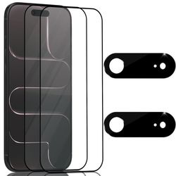 2-Pack iPhone 17 Air Skærmbeskyttelse & 2-Pack linsebeskyttelse - Hærdet Glas 9H - Super kvalitet 3D