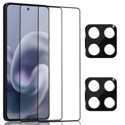 2-Pack Motorola Moto G86 Power Skærmbeskyttelse & 2-Pack linsebeskyttelse - Hærdet Glas 9H - Super kvalitet 3D