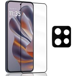 1-Pack Motorola Edge 60 Neo Skærmbeskyttelse & 1-Pack linsebeskyttelse - Hærdet Glas 9H - Super kvalitet 3D