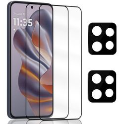2-Pack Motorola Edge 60 Neo Skærmbeskyttelse & 2-Pack linsebeskyttelse - Hærdet Glas 9H - Super kvalitet 3D