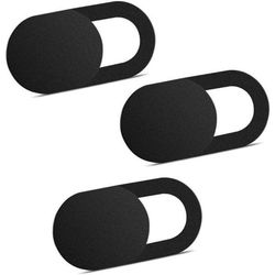 3-Pack - Skydd för Kamera / Spionskydd / Webkamera skydd Svart