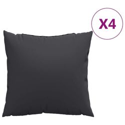 vidaXL Sofaputer 4 stk svart 40x40 cm stoff