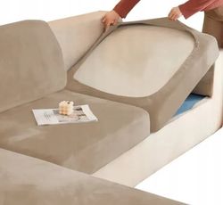 SOFABETRÆK SÆDE BEIGE CAPPUCCINO FLØJL 95-135 [52W-CP]