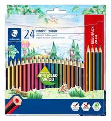 Noris® colour 24-pk fargeblyanter i WOPEX-material kjøp 24 betal for 20 BONUSPAKKE Staedtler