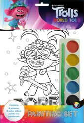 Trolls II 8 sider med vannfarger troll pyssel poppy