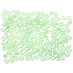 Rocaiperler, str. 8/0, hullstr. 0,6-1,0 mm, 25 g, soft grønn
