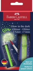 Glow-in-the-dark-glitter i tube 12 ml 2-pack