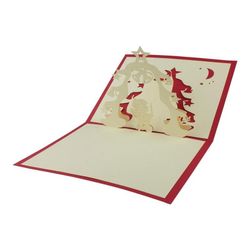Håndlagde pop-up Julekort - Nr 9
