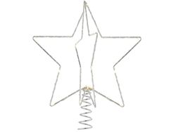 Sirius Christina Juletræstop - Sølv - H 25 cm