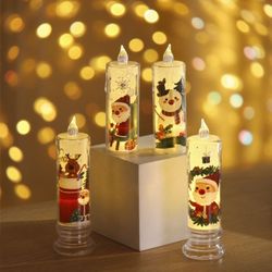 Bomclap 4-Pack Flamfria LED-julljus – 3D-flamma, Batteridrivna, Vintage-julstämning för Hem och Barn
