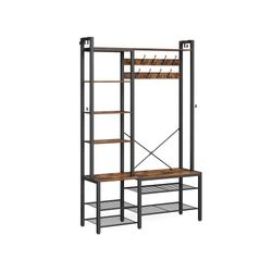 Garderobsställning, VASAGLE, 120x40 cm, Brun