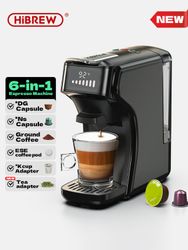 HiBREW 6in1 kapsel kaffemaskine H1B 2025 kapsel kaffemaskine alsidig 20 bar guldekstraktion, varm og kold bryg