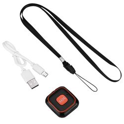 GPS Tracker til børn - Personlig SOS-alarm med APP-sporing (Sort)