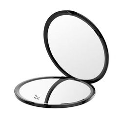 Mini kompakt rundt speil med 2x forstørrelse