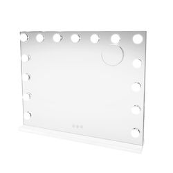 Oplyst Hollywood Spejl LED Makeup Bord Væg Touchskærm Dæmpbar 3 Farvetilstande Bluetooth Højttal