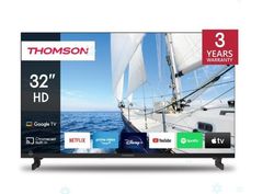 TV-apparat 32" (smart/hd, 1366x768, trådløst LAN, bluetooth, google TV, svart, 32hg2s14), Thomson