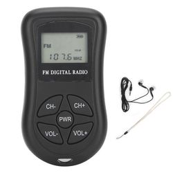 Professionel Bærbar FM Stereo Receiver med LCD-skærm og Hovedtelefoner - KDKA-600