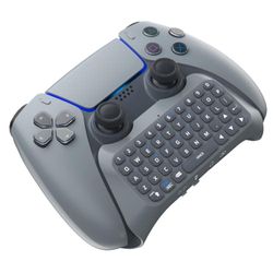 Trådløst tastatur for PS5-kontroller med innebygd høyttaler - Grå