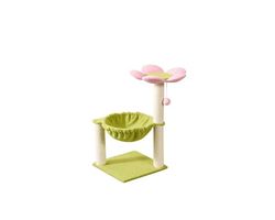 LIVIT Premium Kattehus med Kradsetræ, Grøn, 40x40x71 cm