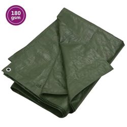 Alsidig presenning 3x3 m - Vandafvisende HDPE | Farve: Grøn | Vægt: 180 g/m²